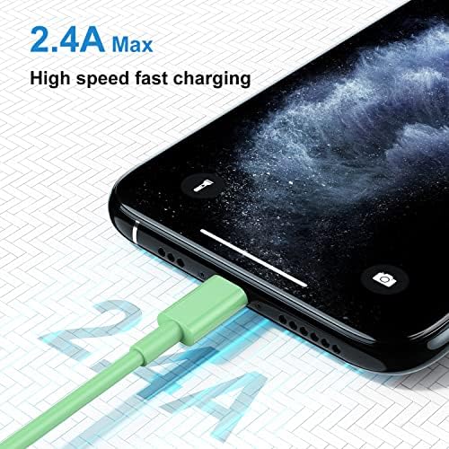 Upgrade Your Charging Game with 3-Pack 10 Ft MFi Certified i Phone Charger Cables – High-Speed USB to Lightning Power Cords for i Phone 14, 13, 12, 11 Pro Max, Mini & More – Durable, Flexible & Stylish Blue Design for Ultimate Convenience and Longevity