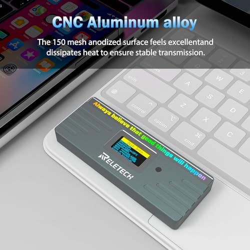 Ultra-Fast M.2 SSD Portable Hard Drive Enclosure – USB 3.1 Type-C (10 Gbps) Compatible with NVMe & SATA SSDs for Mac Book – Elegant Black Design for Enhanced Data Security and Versatile Storage Solutions