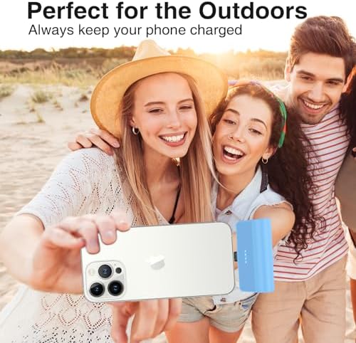 Ultra-Compact 5000 m Ah Portable Charger for i Phone – Fast Charging Power Bank in Purple, Compatible with i Phone 6/7/8/SE/11/XR/12/12 Pro Max/13/13 Pro Max/14/14 Pro Max/14 Plus & i Pad Series, Perfect Travel Companion for On-the-Go Charging