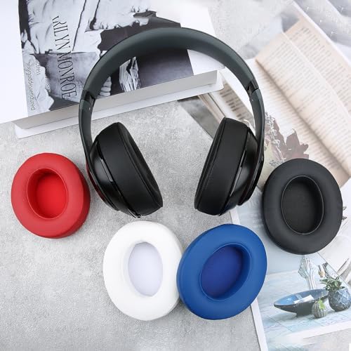 Upgrade Your Audio Experience with Premium Noise-Isolating Memory Foam Ear Pads for Studio 2 & 3 Headphones – Waterproof Protein Leather Cushions in Blue for Unmatched Comfort and Enhanced Sound Quality