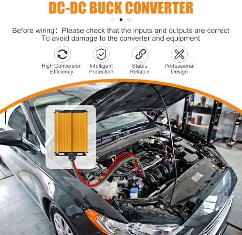 High-Performance 12 V DC-DC Voltage Reducer | 30 A 360 W Converter for Golf Carts & LED Lighting – Versatile Compatibility with 36 V-96 V Systems for Enhanced Efficiency and Reliability