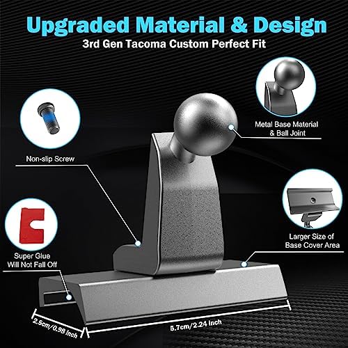Enhance Your Driving Safety with the Kaishengyuan Magnetic Phone Holder for Toyota Tacoma (2016-2023) – Precision Adjustable Dashboard Clip Featuring 20 X Ultra-Strong Magnets for Unmatched Stability – Universal Smartphone Compatibility for Effortless Access to Navigation and Music