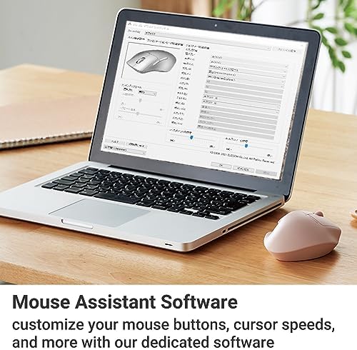 Elevate Your Productivity with the ELECOM Wireless Ergonomic Mouse – Silent Click, 2000 DPI Precision, 20-Month Battery Life, and Stylish White Design for PCs, Macs, and Laptops – Perfect for Home or Office Use