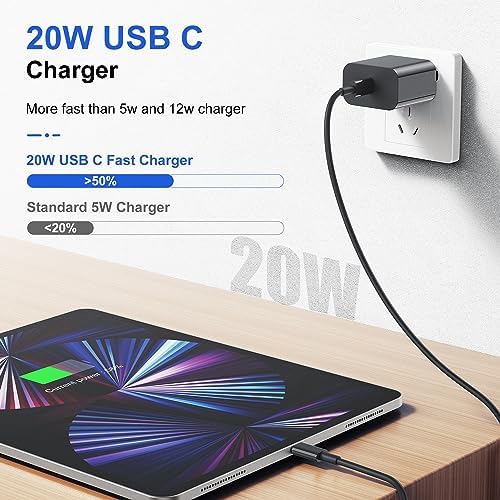 Ultimate USB C Charger for i Phone 16 & 15 – Fast Charging with 10 FT Long USB C to C Cable – Ideal for i Pad Pro 12.9/11 & i Pad Air 5 th – Reliable Power Block for Home & Travel – Enhanced Speed & Compatibility