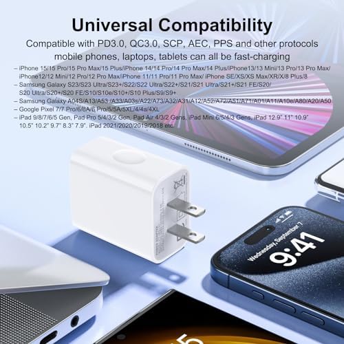 Google Pixel Fast Wireless Charger with 18 W QC Adapter – High-Efficiency Charging Pad for Pixel 9 a/9 Pro/8/7/6 Series & Samsung Galaxy S25/S24/S23/S22/S21/S20 – Compact Design with Smart LED Indicators for Ultimate Convenience and Safety