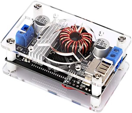 DROK Dual Pack Adjustable DC Voltage Regulator: 24 V to 12 V Step Down Converter with USB Charging Port, Versatile 6 V-32 V Input Range, 5 A Output for Optimal Efficiency and Reliable Power Management Solutions