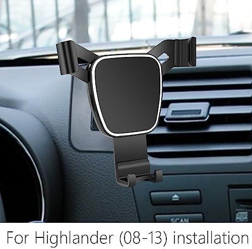 Toyota Highlander 2008-2013 Custom Car Phone Holder – Secure Mobile Phone Mount for Navigation & Hands-Free Use – Durable Auto Accessory for Enhanced Driving Safety and Convenience
