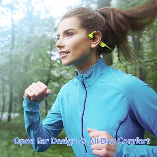 Revolutionary Waterproof Bone Conduction Bluetooth Earbuds – Open-Ear Design Perfect for Active Lifestyles with Youth Whisper Technology and Integrated Microphone for Superior Sound Clarity and Effortless Hands-Free Calls