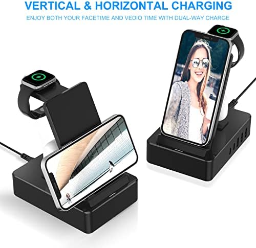 Power Up Your Workspace with the 100 W Aluminum Alloy 8-in-1 Wireless Charging Station – Fast USB-C Dock for i Phone, i Watch & Air Pods Pro – Sleek, Durable Design for Multi-Device Efficiency