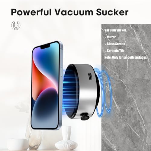 Revolutionary Magnetic Phone Holder for All Smartphones – Ultimate Hands-Free Solution with Vacuum Suction Technology for Car and Gym – Exceptional Stability and Seamless Multitasking Anywhere