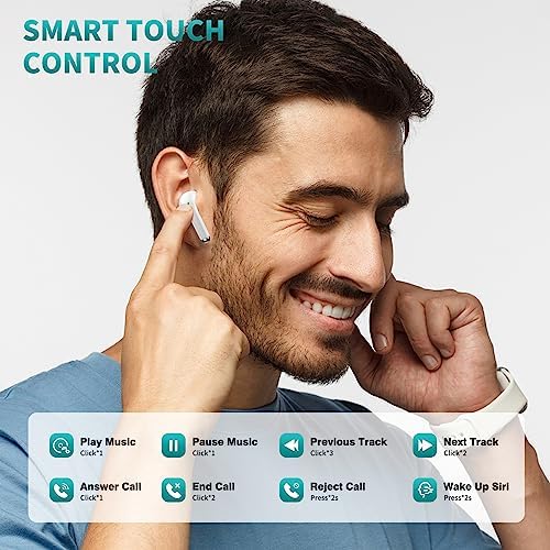 Revolutionary True Wireless Earbuds with Advanced Bluetooth 5.3 Technology – Unmatched Noise-Canceling Earphones Compatible with i Phone 16 Pro Max & Samsung Galaxy S25 – Lightweight Ergonomic Design, Superior HD Microphone, and Extended Battery Life for Ultimate Audio Freedom