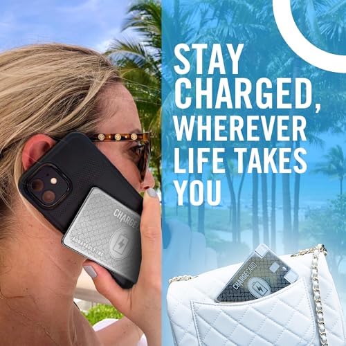 Aqua Vault Charge Card – Ultra-Slim 2300 m Ah Emergency Power Bank – Wallet-Friendly Portable USB-C & Micro-USB Charger – Durable Steel Design for i Phone 16/15/14/13/12 & Android – Stylish Rose Gold Finish – Travel-Safe Power Solution for On-the-Go Charging