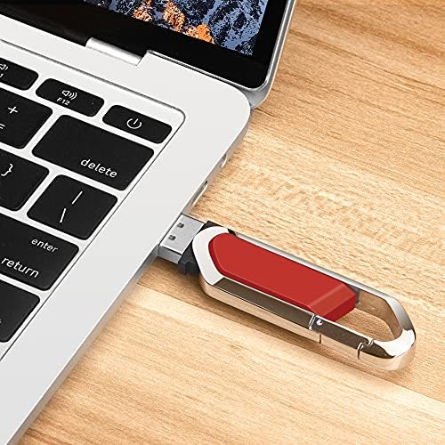 64 GB Portable Metal USB Flash Drive – Stylish Red Keychain Memory Stick for Fast External Data Storage and Seamless File Transfer – Ideal for Students and Professionals