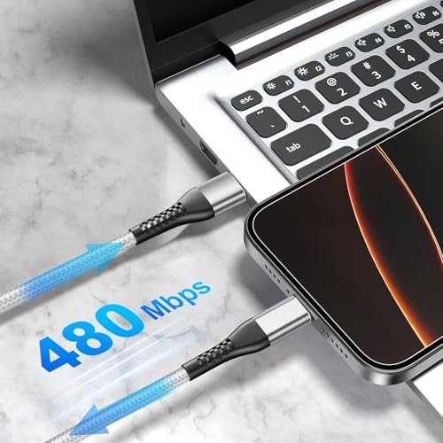 Premium 10 FT USB C to USB C Charger Cable – Dual Pack 100 W Fast Charging, Nylon Braided Design for i Phone 16 Series, Mac Book, and Samsung Galaxy S24 – Stylish Pink Color for Enhanced Durability and Flexibility