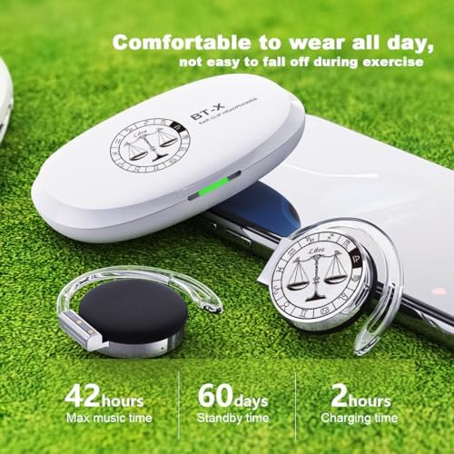 Discover the Ultimate Bluetooth V5.3 On-Ear Headphones for Active Lifestyles – Innovative Open Ear Design with Secure Earhooks, Featuring Advanced Noise Cancelling Technology and Extended Battery Life – Perfect Gift for Virgo Constellation Lovers and Music Aficionados – Enjoy Immersive Sound Quality Anywhere You Go
