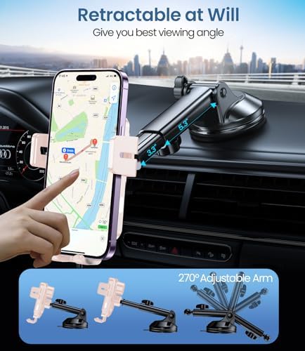 MOKPR 15 W Fast Wireless Car Charger Mount – Auto-Clamping Universal Phone Holder for i Phone 16/15/14/13/12 & Samsung S23/S22/S21 – 360° Adjustable Design for Dash, Windshield, Air Vent – Hassle-Free, High-Speed Charging Solution for On-the-Go Living
