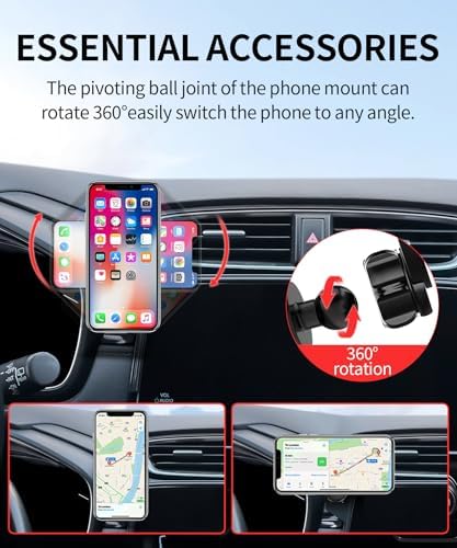 Maser Weller Premium Car Phone Holder for Honda HR-V & CR-V (2023-2025) – 360° Rotatable Mag Safe-Compatible Mount for 7/9-Inch Screens – Tool-Free Installation with Secure Fixed Clip Design for Ultimate Convenience and Safety