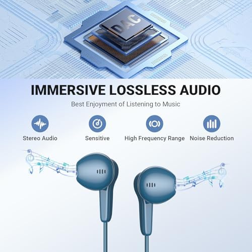 High-Performance USB C Headphones for Samsung S25 Ultra and i Phone 16 – Hi-Fi Stereo Wired Earbuds with Microphone and Volume Control, Magnetic Design for Tangle-Free Storage – Enhanced Compatibility with Galaxy Flip, Pixel 9, S24, S23 FE, and More