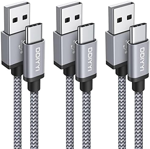 USB Type C Cable 5Pack (3/3/6/6/10FT), Nylon Braided USB C Cable Fast Charger Cord for iPhone 16/15, Samsung Galaxy S24 S23, LG V30 V20 G5 G6, PS5, Google Pixel, Redmi, HTC – Enhanced Compatibility and Speed