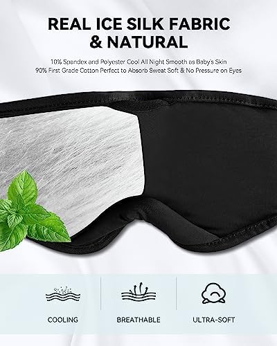 Ultimate Bluetooth Sleep Mask with Built-In Headphones – Perfect for Side Sleepers Seeking Uninterrupted Relaxation – Advanced Wireless Eye Cover for Enhanced Sleep Quality – Soft, Breathable Fabric for All-Night Comfort – Rechargeable Battery for Extended Playback – Ideal Travel Companion for Music Lovers and Restful Sleep