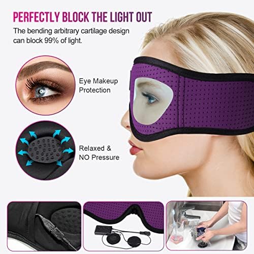 Ultimate Bluetooth Sleep Mask with High-Definition Sound: Perfect for Side Sleepers Seeking Unmatched Comfort and Entertainment – Experience Enhanced Connectivity, Crisp Audio, and Stylish Relaxation for Restful Nights and Mindful Moments – Ideal Gift for Music Lovers and Meditative Souls