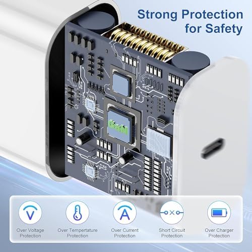 Lightning-Fast 20 W Apple Charger with MFi Certification – 6 ft USB-C to Lightning Cable Included for i Phone 14 Pro Max/14/13 Pro/12 Mini/12/11 & i Pad Air – Compact Power Block for Ultimate Portability and Rapid Charging Efficiency