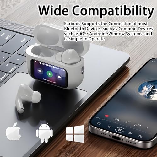 KUIZNE Bluetooth 5.4 Wireless Earbuds – Touch-Controlled, Active Noise Cancelling Technology with 40-Hour Battery – Premium Sound Quality for i OS & Android – Perfect for Commutes, Workouts, and Home Listening Experience