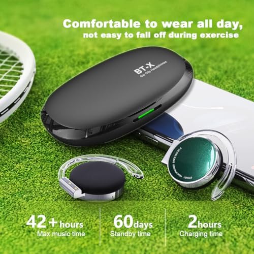 Premium Open-Ear Bluetooth Headphones V5.3 – Secure Fit Sports Audio with Advanced Noise Cancellation, Long Battery Life, and Universal Compatibility for Fitness, Commuting, and Everyday Use