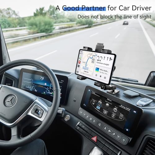 OHLPRO Heavy-Duty Adjustable Tablet Car Mount for i Pad, i Pad Mini & Samsung Galaxy – Ultimate Versatile Holder for 7″-11.5″ Tablets – Secure Dash, Wall, or Desk Installation for Hands-Free Navigation & Productivity Enhancement