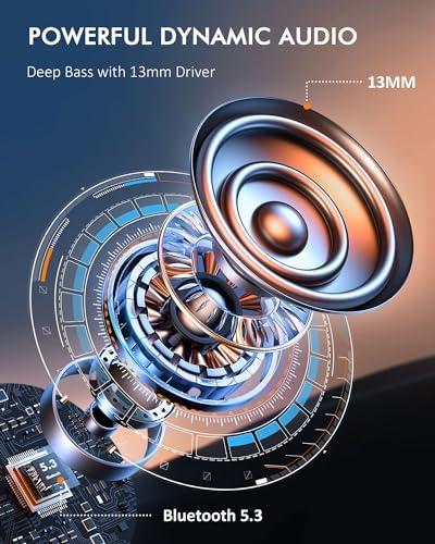 EUQQ 120-Hour Ultra-Durable Waterproof Bluetooth Earbuds – Ergonomic Over-Ear Sports Headphones with Advanced Bluetooth 5.3 for Seamless Connectivity, LED Battery Indicator, and Superior Noise Isolation for Active Lifestyles