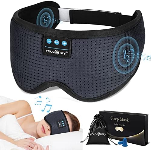 Ultimate Bluetooth Sleep Mask with High-Definition Sound: Perfect for Side Sleepers Seeking Unmatched Comfort and Entertainment – Experience Enhanced Connectivity, Crisp Audio, and Stylish Relaxation for Restful Nights and Mindful Moments – Ideal Gift for Music Lovers and Meditative Souls