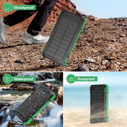 Ultimate Solar Power Bank 49800 m Ah: Wireless Portable Charger with 22.5 W Quick Charge 3.0, Built-in 4 Cables & 6 Outputs for Multi-Device Charging – Ideal for Outdoor Adventures and Travel