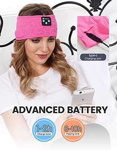 Fulext Bluetooth Sleep Headphones Headband – Ultimate Comfort for Side Sleepers, Thin HD Stereo Sound Quality – Ideal for Insomnia Relief and Travel Convenience – Perfect Gift for Men and Women – Enhanced Compatibility, Long-Lasting Battery Life for All Night Relaxation