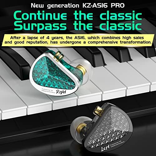 KZ ZSN Pro Hybrid In-Ear Earbud Headphones – High-Fidelity Audio with Dynamic Driver & Balanced Armature, Stylish Metal Faceplate, Detachable Cable for Custom Connectivity – Perfect for i Phone & Android Use, Ideal for Fitness & Everyday Listening (Blue, No Mic)