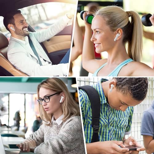 Azoss Bluetooth 5.3 Clip-On Wireless Earbuds – Advanced Active Noise Cancelling for Superior Sound Clarity, 48-Hour Battery Life, IPX7 Waterproof, Hands-Free Microphone for Seamless Communication – Ideal for Fitness, Commuting, and Leisure Activities