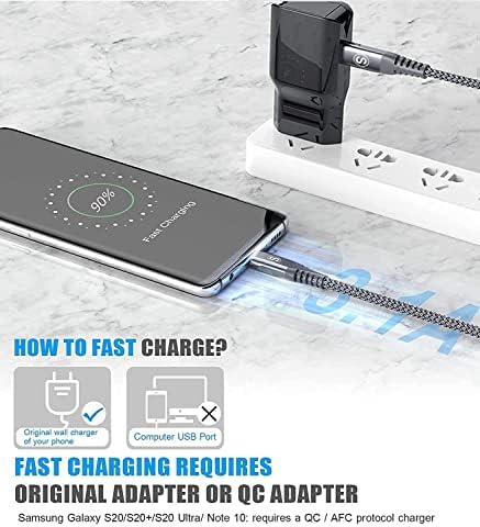 sweguard 3.1 A Fast Charging USB Type C Cable – 2 Pack 6.6 ft Nylon Braided Charger for Samsung Galaxy, LG, Moto, PS5 – Durable, Tangle-Free, High-Speed Data Sync – Ultimate Compatibility and Convenience in Pink