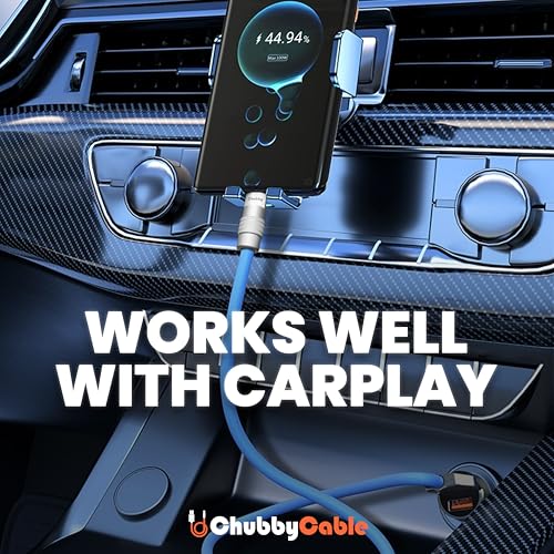 Ultra-Durable Chubbycable Couple 2-Pack: High-Speed 240 W Silicone Charging Cables for i Phone 16/15, i Pads & Galaxy Devices – Flexible 4.9 FT Length in Stylish Dark Blue & Orange for Optimal Performance and Reliability