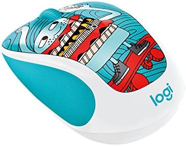 Vibrant Twinkle Teal Logitech Doodle Collection M325 c Wireless Optical Mouse – Ergonomic Design for Ultimate Comfort, 5 Customizable Buttons, Long Battery Life & Reliable 2.4 GHz Connectivity for Enhanced Productivity and Style in Your Workspace