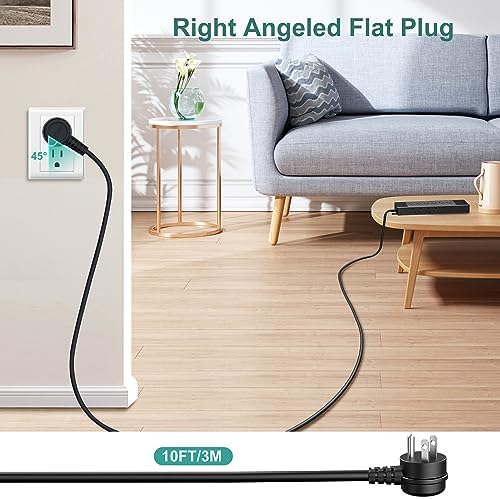 Yostyle 18-Outlet Surge Protector Power Strip with Smart USB Fast Charging | Heavy-Duty 10 Ft Extension Cord | Wall-Mountable for Space Efficiency | Advanced Safety Features for Home and Office Use