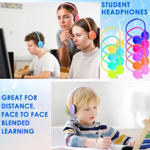 Classroom-Ready 10 Pack Kids Headphones – Ultra-Comfortable & Robust Earbuds for Students, Toddlers, and Teens – Superior Sound Quality & Multi-Device Compatibility – Perfect Headphone Set for Enriching Educational Engagement
