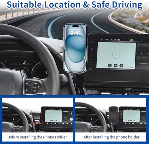 Toyota Camry Phone Mount (2021-2023) – Anti-Shake 360° Rotation Holder for All Smartphones – Effortless Navigation & Hands-Free Safety – Durable Auto Accessory with Easy Installation for Enhanced Driving Experience