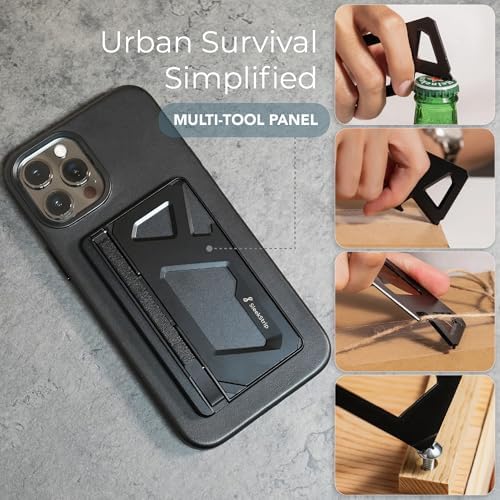 Mag Sleek Grip-X Magnetic Wallet with Advanced Anti-RFID Security | Ultra-Slim Card Holder & Versatile Phone Grip Stand for Mag Safe-Compatible i Phone 16 Pro Max, 15, 14, 13 | Stylish and Functional Mobile Accessory for Effortless On-the-Go Organization