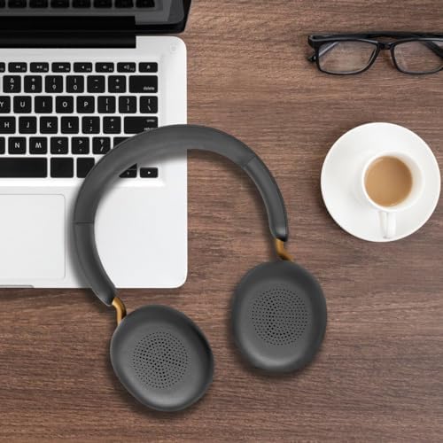 Ultimate Comfort Cooling Gel Ear Pad Replacement for Jabra Elite 45 h & Evolve2 65/40 Wireless Headphones – Premium Memory Foam Cushions for Enhanced Audio Clarity and Long-lasting Wear (Black)