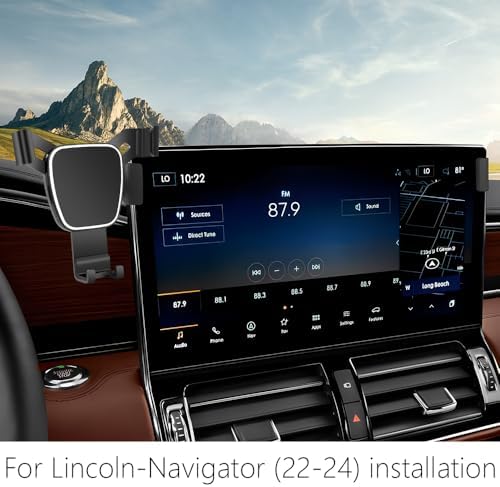Premium Lincoln Navigator Phone Holder for 2022-2024 | Hands-Free Mobile Mount with 360° Rotation | Sleek Auto Accessory for Safe Navigation and Communication | Durable Design & Easy Installation for Enhanced Driving Experience