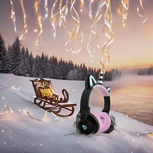 Enchanting Unicorn Wireless Headphones for Kids – Stylish Pink Foldable Design with Light-Up Features, Perfect for Tablets and Toddlers – Superior Sound Quality and Comfort for Magical Listening Adventures – Durable, Adjustable, Tangle-Free Fun for Every Little Girl