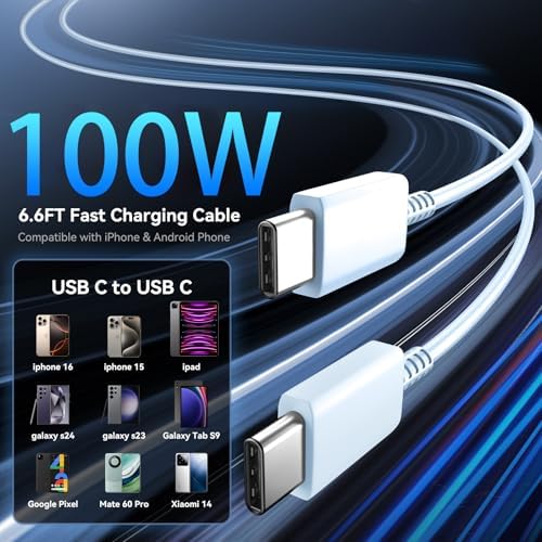 Elevate Your Charging Experience with the 45 W Super Fast USB-C Charger and 6.6 FT Cable – Optimal for i Phone 16 Pro Max, i Pad, and Android Devices – Compact, High-Efficiency Power Adapter with Advanced Safety Features for On-the-Go Users