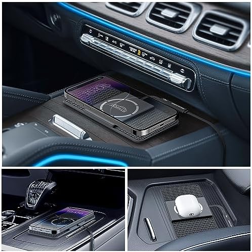 POLMXS Magnetic Wireless Charging Pad – Fast Cordless Charger for i Phone 12/13/14/15 & Air Pods – Sleek Design, Enhanced Stability, and Safety Features for On-the-Go Charging