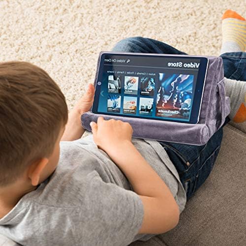 Ultimate Comfort Multi-Angle Tablet Holder and Phone Stand Set – Lightweight and Sturdy Design with Storage Pocket – Ergonomic Cushion for Enhanced Stability and Versatile Use – Modern Black and Light Green Aesthetic for Stylish Workspaces and On-the-Go Convenience