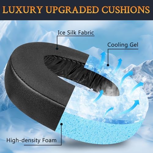 SOULWIT Premium Cooling-Gel Earpads for Sony PS5 Pulse 3 D Wireless Headset – Noise-Isolating Cushions for Enhanced Comfort and Gameplay – Effortless Installation, Sleek Black Design for Ultimate Gaming Experience