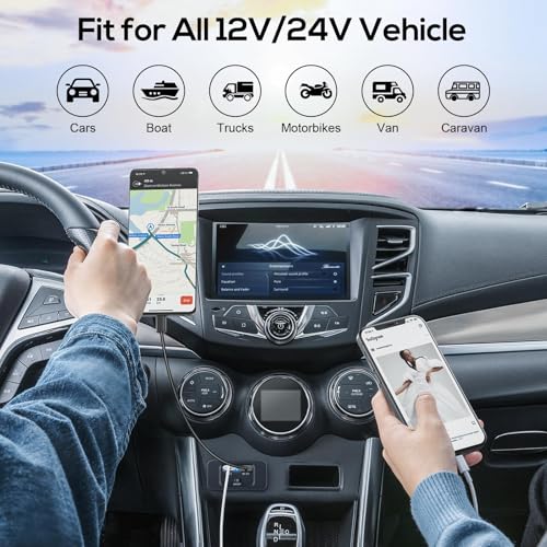 Linkstyle Dual USB RV Outlet – 36 W Quick Charge 3.0 & 30 W Power Delivery 3.0 Ports with LED Indicator & Power Switch for Enhanced Travel Connectivity – Ideal Car Charging Solution for RVs and Boats